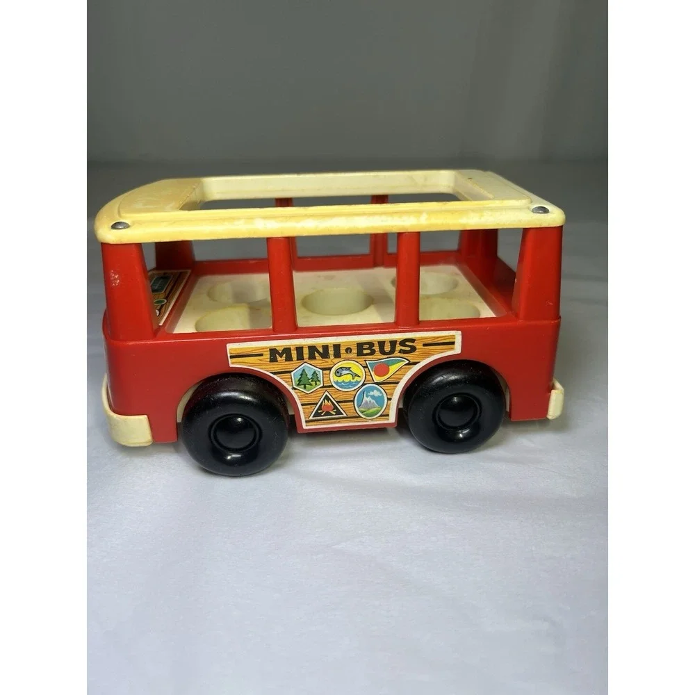 Vintage Fisher Price Little People 1969 Mini-Bus FP-141‎